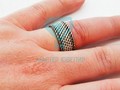 Мужское плетеное кольцо из серебра на заказ